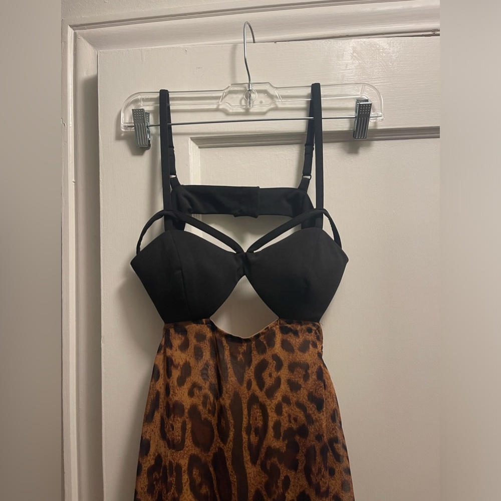 Cheetah Print Bra-dress